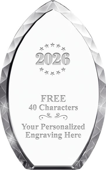 Tear Drop Crystal Award