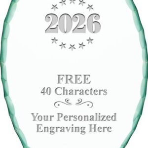 Jade Oval Crystal Award